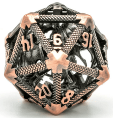 Foam Brain Dice: D20 Hollow Dragon Keep Copper FBG5052